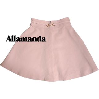 アラマンダ(allamanda)の【Allamanda】美品　ひざ上丈フレアスカート　ピンク　Mサイズ(ひざ丈スカート)