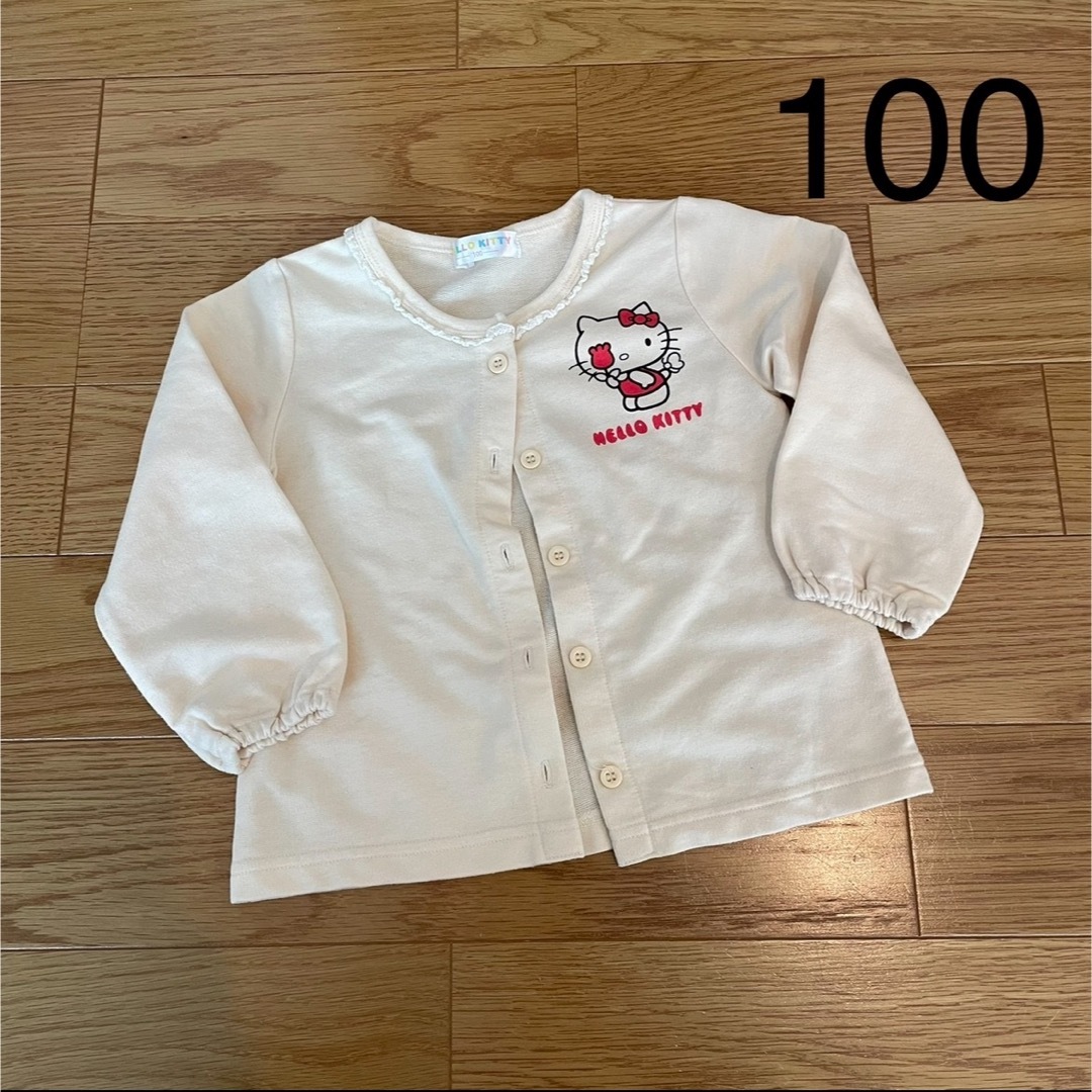 ハローキティ(ハローキティ)の100 キティ カーディガン キッズ/ベビー/マタニティのキッズ服女の子用(90cm~)(カーディガン)の商品写真