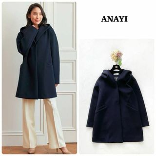 タグ付き☆今期新作 ANAYI 定価￥5.7万 アンゴラシャルムコート