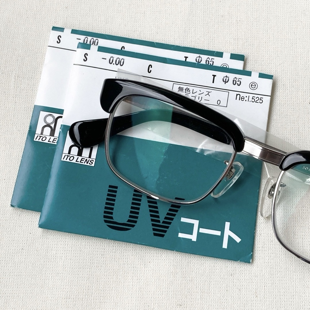 Ayame(アヤメ)のNOS 国産 サーモント ブロー 眼鏡 フレーム / ガラスレンズ  メンズのファッション小物(サングラス/メガネ)の商品写真