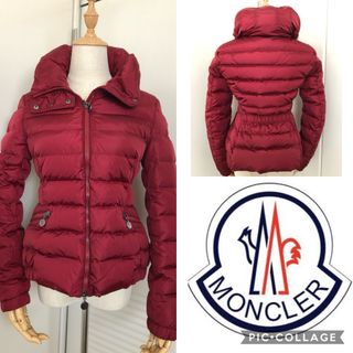 モンクレール(MONCLER)のモンクレール　ダウンジャケット　サングリア　希少　赤　フードあり(ダウンジャケット)