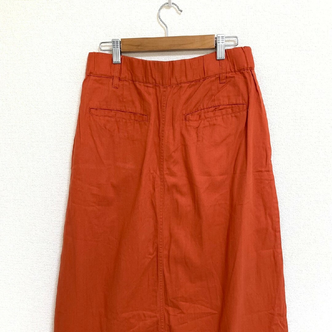 RODEO CROWNS(ロデオクラウンズ)のロデオクラウンズ　ロングスカート　M　オレンジ　台形スカート　綿100% レディースのスカート(ロングスカート)の商品写真