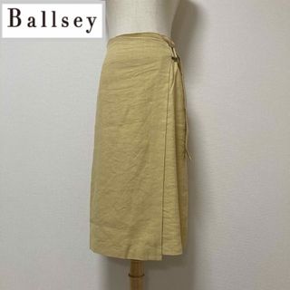 ボールジィ(Ballsey)のボールジィ　リネンレーヨンラップスカート　ベージュ(ロングスカート)