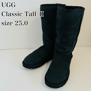 アグ(UGG)の【新品】UGG クラシックトール2 ムートンブーツ　ロングブーツ　25.0 黒(ブーツ)