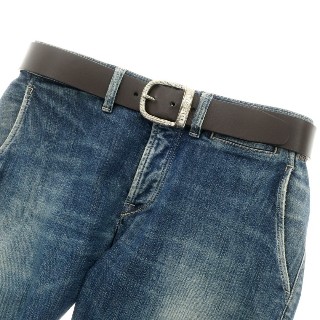 DIESEL(ディーゼル)の【中古】ディーゼル DIESEL レザー ベルト ダークブラウン【サイズ85cm】【メンズ】 メンズのファッション小物(ベルト)の商品写真