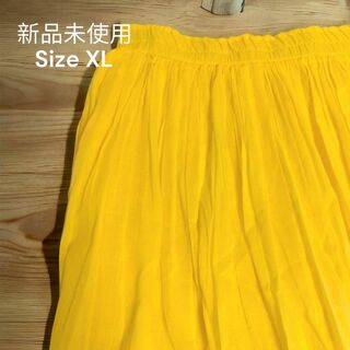【新品 】XLさっぴ sappi  ロングフレアスカート ふんわり軽い インド綿(ロングスカート)