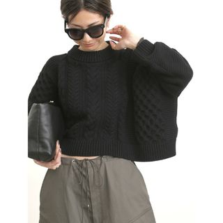 アパルトモンドゥーズィエムクラス(L'Appartement DEUXIEME CLASSE)の【kemiko4696様専用】Cable Short Knit Pullover(ニット/セーター)