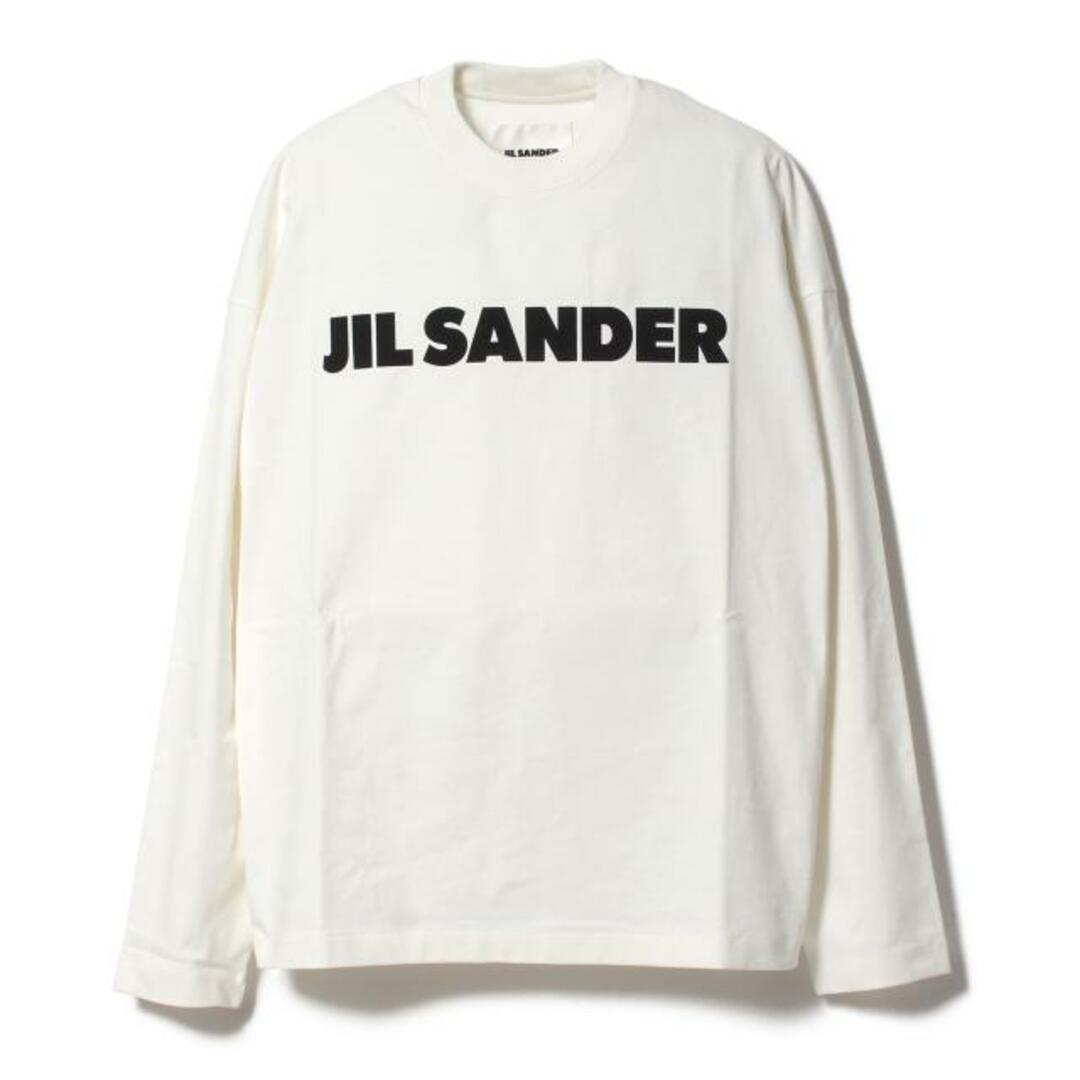 Jil Sander(ジルサンダー)の【新品未使用】 JIL SANDER ジルサンダー プリントロゴ コットンジャージ Tシャツ 長袖 メンズ J22GC0136J45148 【S/PORCELAIN】 メンズのトップス(Tシャツ/カットソー(半袖/袖なし))の商品写真