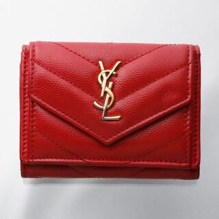 イヴサンローラン(Yves Saint Laurent)のK3048M サンローラン パリ タイニーウォレット 本革 三つ折 ミニ 財布(財布)