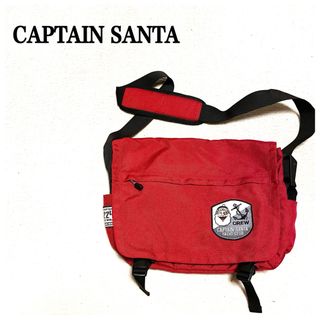 キャプテンサンタ(CAPTAIN SANTA)の美品キャプテンサンタ メッセンジャーバッグ ショルダーバッグ 大容量 赤(メッセンジャーバッグ)