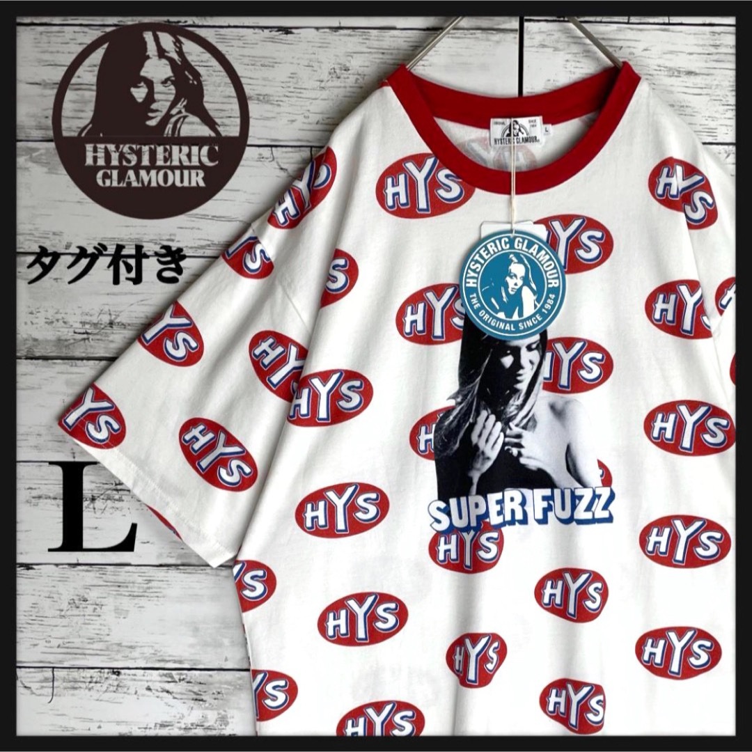 HYSTERIC GLAMOUR(ヒステリックグラマー)の【新品・タグ付き】ヒステリックグラマー ヒスガール 入手困難 リンガーシャツ メンズのトップス(Tシャツ/カットソー(半袖/袖なし))の商品写真