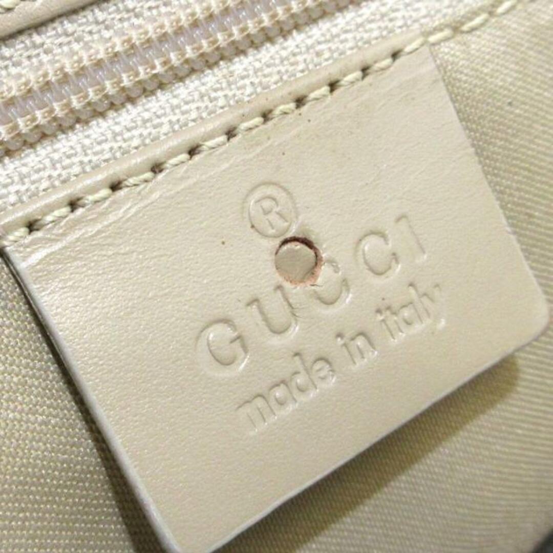 Gucci(グッチ)のGUCCI(グッチ) ショルダーバッグ - 0013820 グレーベージュ×黒 キャンバス×レザー レディースのバッグ(ショルダーバッグ)の商品写真