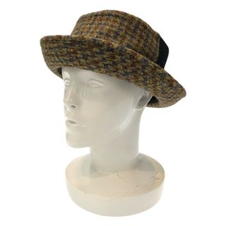 美品  Harris Tweed ハット デニム×チェック柄    メンズ 58(ハット)