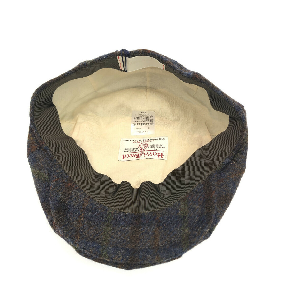 美品  Harris Tweed キャスケット チェック柄    メンズ 58 メンズの帽子(キャスケット)の商品写真