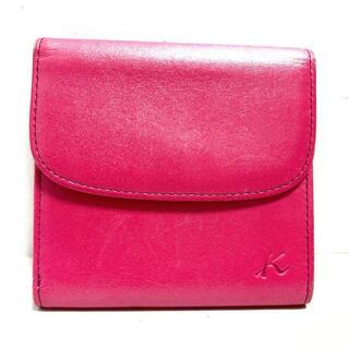 キタムラ(Kitamura)のKITAMURA(キタムラ) 3つ折り財布 - ピンク パスケース付き レザー(財布)