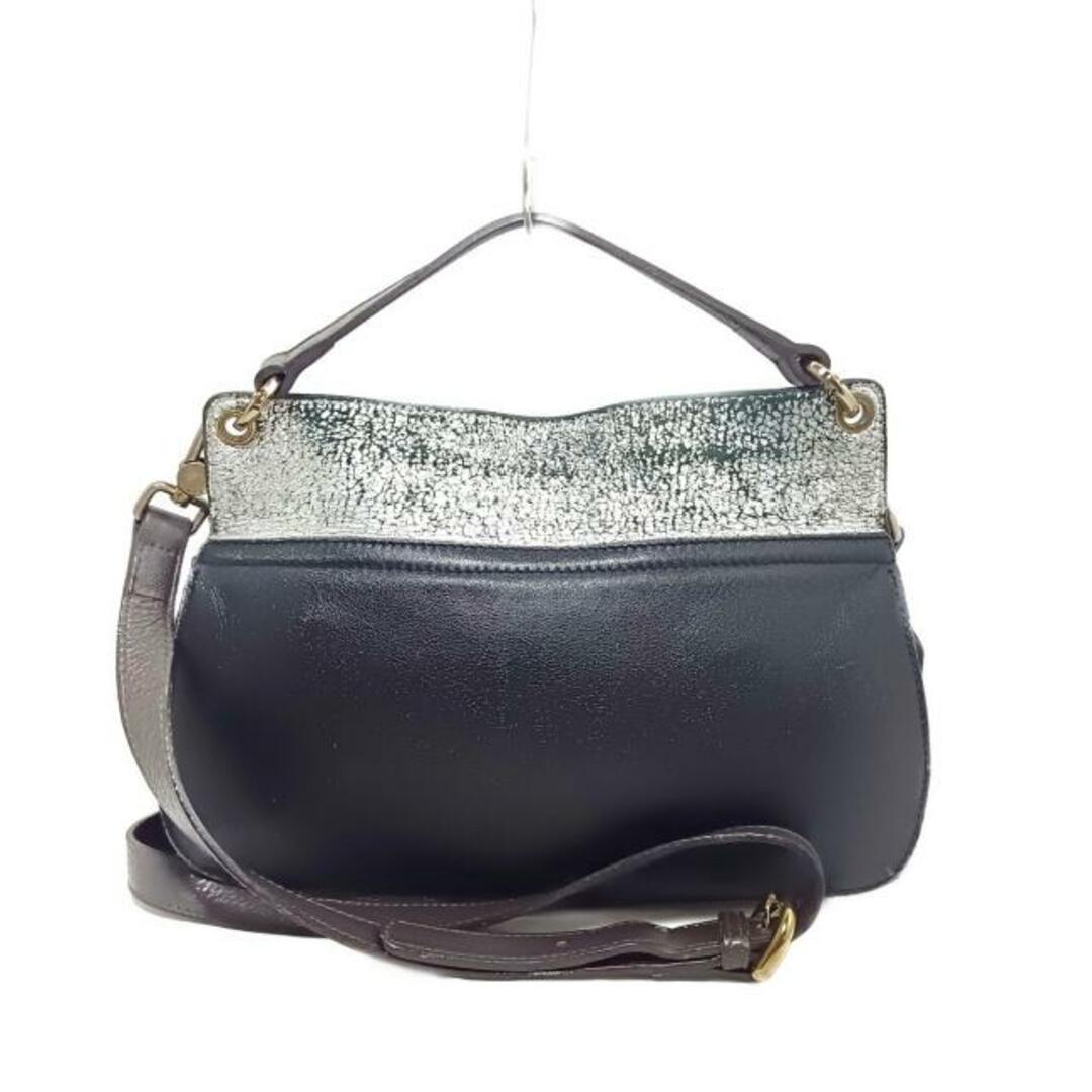 Furla(フルラ)のFURLA(フルラ) ハンドバッグ - 黒×シルバー×ダークグレー ミニバッグ レザー レディースのバッグ(ハンドバッグ)の商品写真