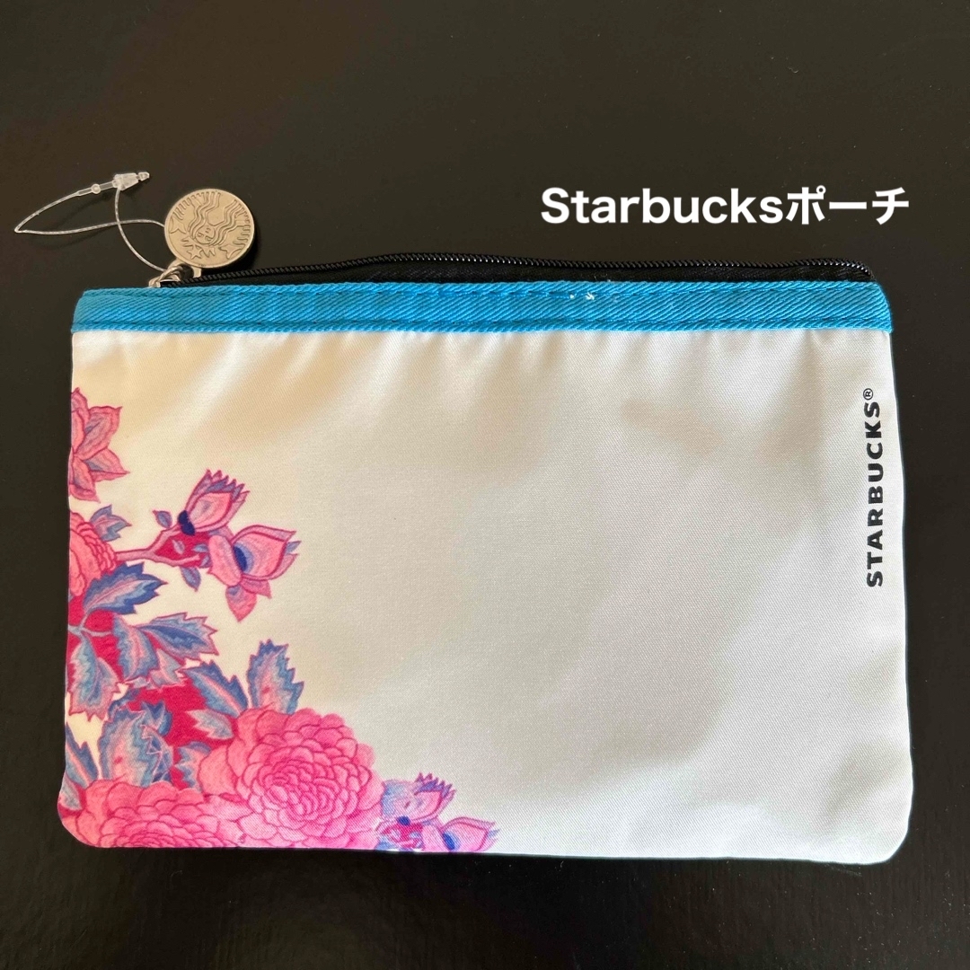 Starbucks(スターバックス)のスターバックスWファスナー Starbucksフラットポーチ レディースのファッション小物(ポーチ)の商品写真