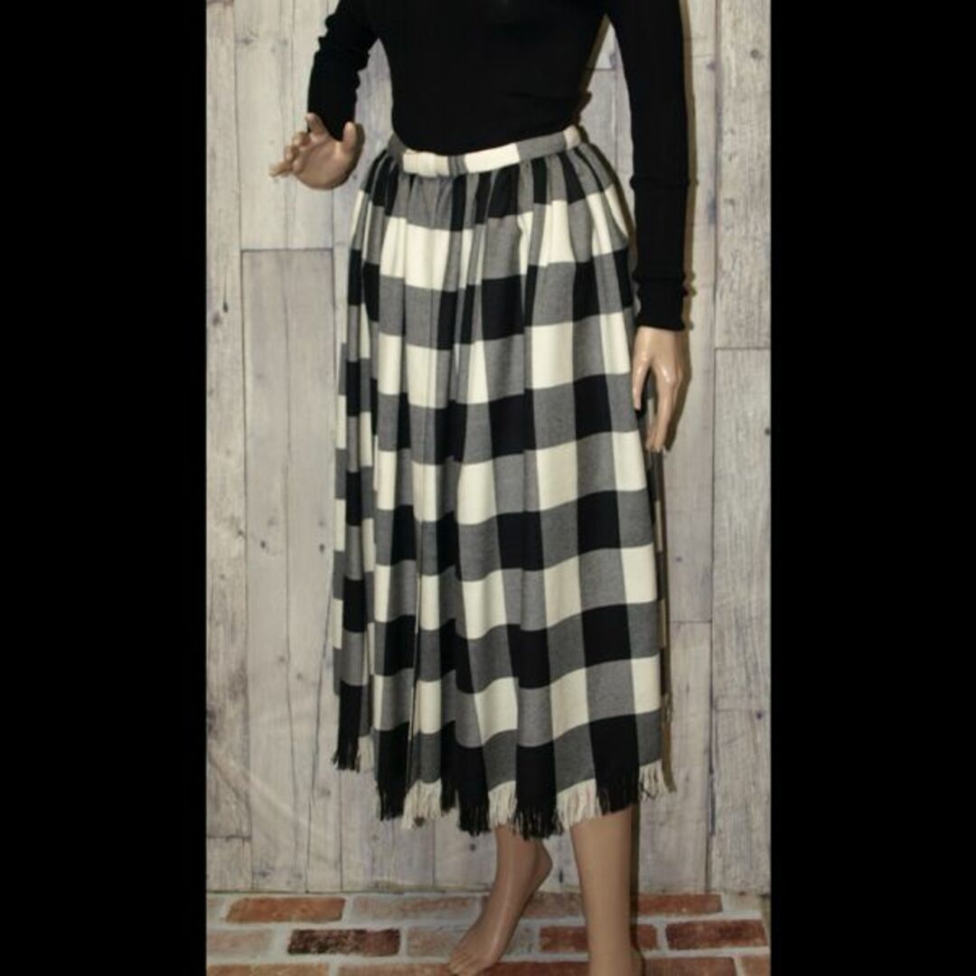 Christian Dior(クリスチャンディオール)のクリスチャンディオール・チェック柄 ラップスカート◇34サイズ　クリーニング済み レディースのスカート(ロングスカート)の商品写真