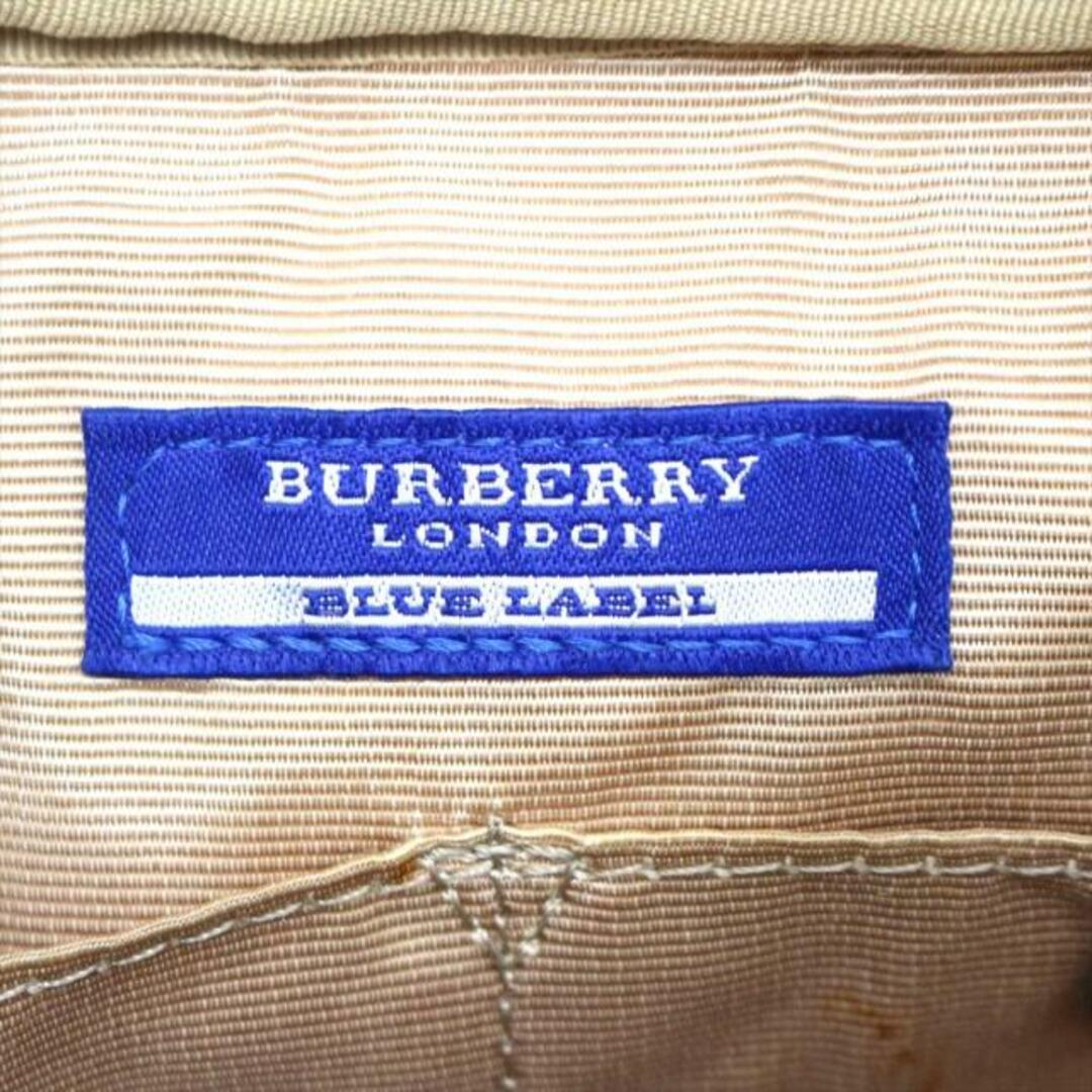 BURBERRY BLUE LABEL(バーバリーブルーレーベル)のBurberry Blue Label(バーバリーブルーレーベル) ショルダーバッグ - ライトピンク×ダークブラウン×マルチ チェック柄 ジャガード×レザー レディースのバッグ(ショルダーバッグ)の商品写真