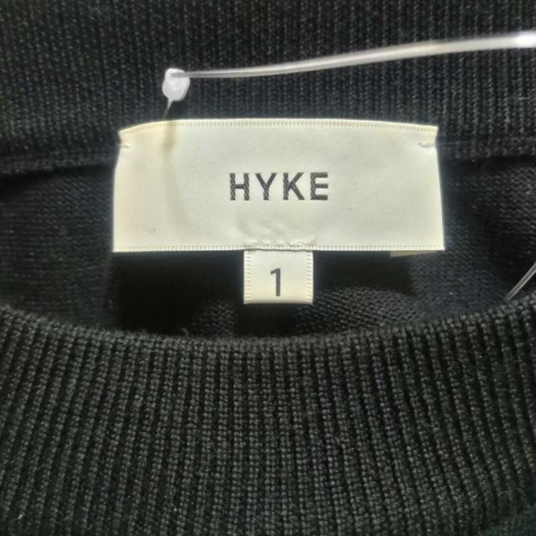 HYKE(ハイク)のHYKE(ハイク) ワンピース サイズ1 S レディース美品  - 黒 クルーネック/長袖/ロング/ニット レディースのワンピース(その他)の商品写真