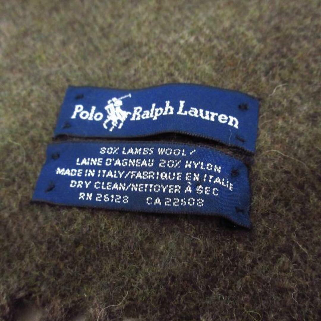 Ralph Lauren(ラルフローレン)のRalphLauren(ラルフローレン) マフラー美品  - カーキ×パープル チェック柄 ウール×ナイロン レディースのファッション小物(マフラー/ショール)の商品写真