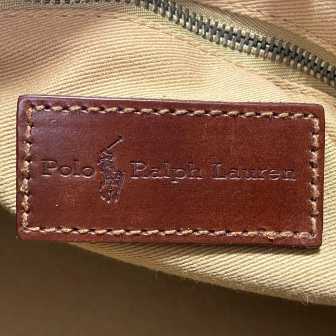 POLO RALPH LAUREN(ポロラルフローレン)のPOLObyRalphLauren(ポロラルフローレン) ハンドバッグ - グリーン×ダークネイビー×ブラウン チェック柄/ミニボストン PVC(塩化ビニール)×レザー レディースのバッグ(ハンドバッグ)の商品写真