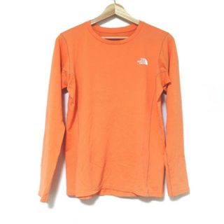 ザノースフェイス(THE NORTH FACE)のTHE NORTH FACE(ノースフェイス) 長袖Tシャツ サイズL レディース - オレンジ×グレー クルーネック(Tシャツ(長袖/七分))