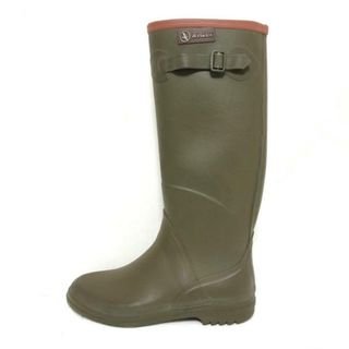 エーグル(AIGLE)のAIGLE(エーグル) レインブーツ 36 レディース - カーキ×ブラウン ラバー(レインブーツ/長靴)