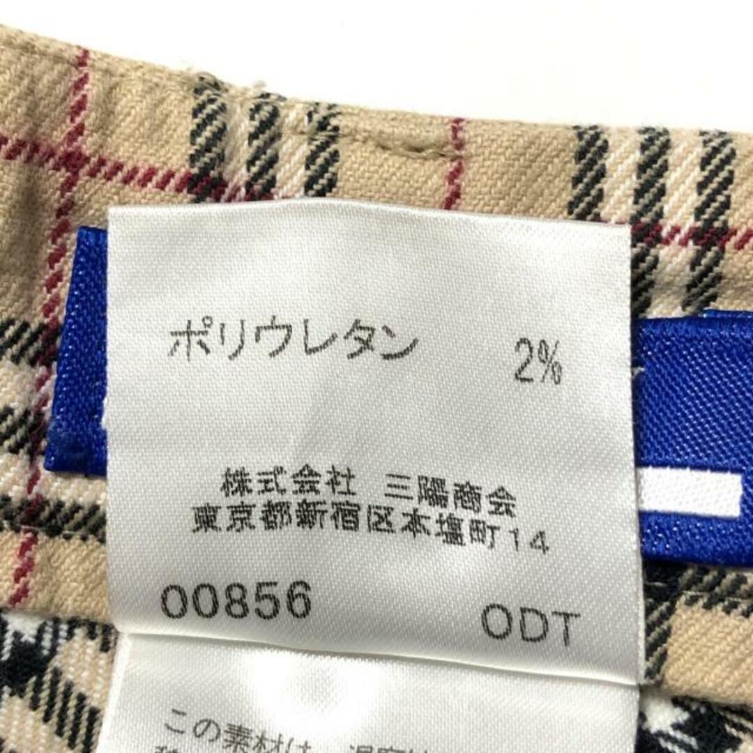 BURBERRY BLUE LABEL(バーバリーブルーレーベル)のBurberry Blue Label(バーバリーブルーレーベル) パンツ サイズ38 M レディース美品  - ベージュ×ボルドー×黒 フルレングス/チェック柄 レディースのパンツ(その他)の商品写真