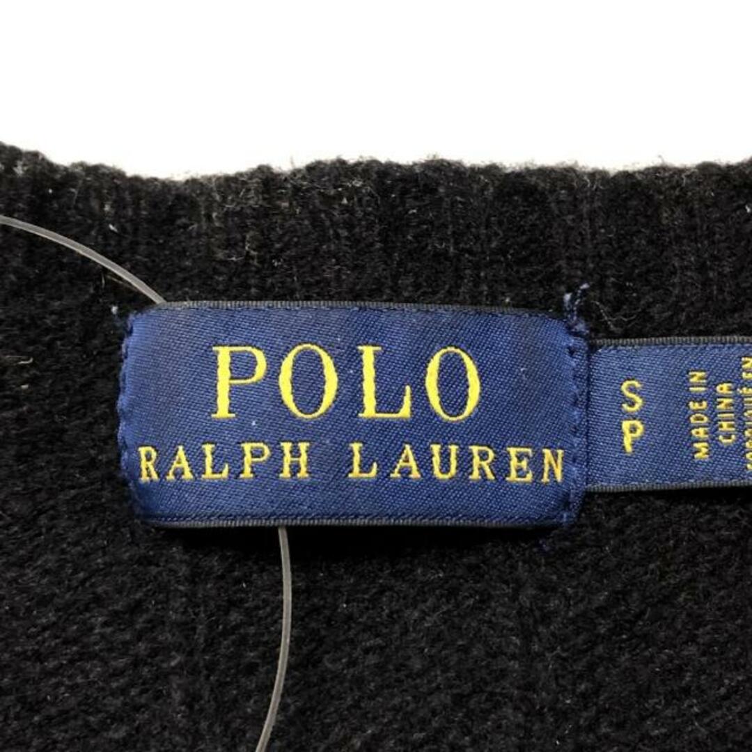 POLO RALPH LAUREN(ポロラルフローレン)のPOLObyRalphLauren(ポロラルフローレン) 長袖セーター サイズSP S レディース - 黒 クルーネック/フリル レディースのトップス(ニット/セーター)の商品写真