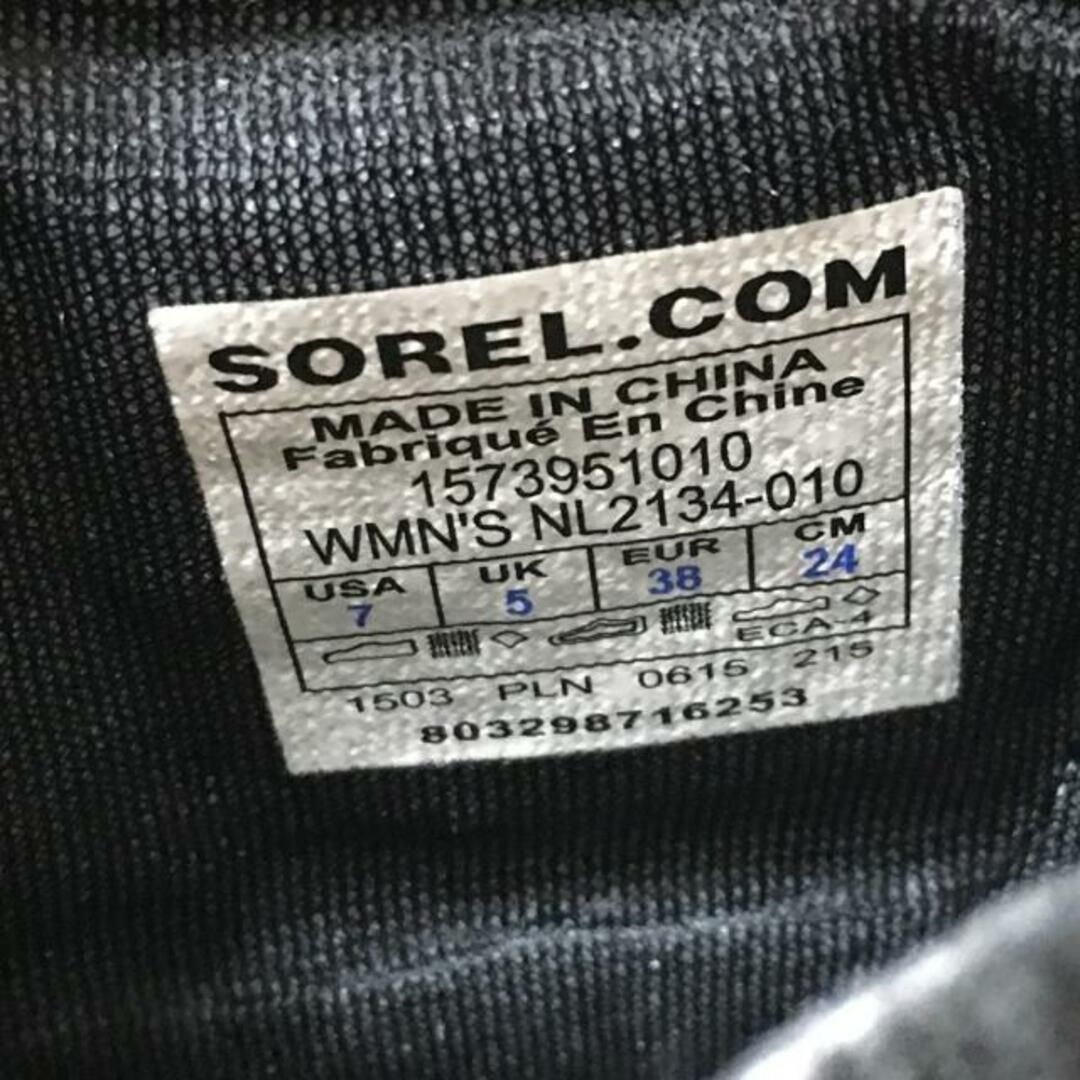 SOREL(ソレル)のSOREL(ソレル) ロングブーツ 24 レディース スノーライオンXT 1573951010 黒×レッド×白 ナイロン×ラバー×レザー レディースの靴/シューズ(ブーツ)の商品写真