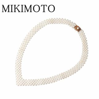 ミキモト(MIKIMOTO)のミキモト ベビーパール ネックレス 5連 レース編み アコヤパール3.5mm～4.0mm 約43cm K18YG MIKIMOTO【14243】(ネックレス)