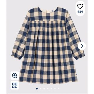 プチバトー(PETIT BATEAU)のタグ付き　新品未使用　チェックワンピース　ギンガムチェック(ワンピース)