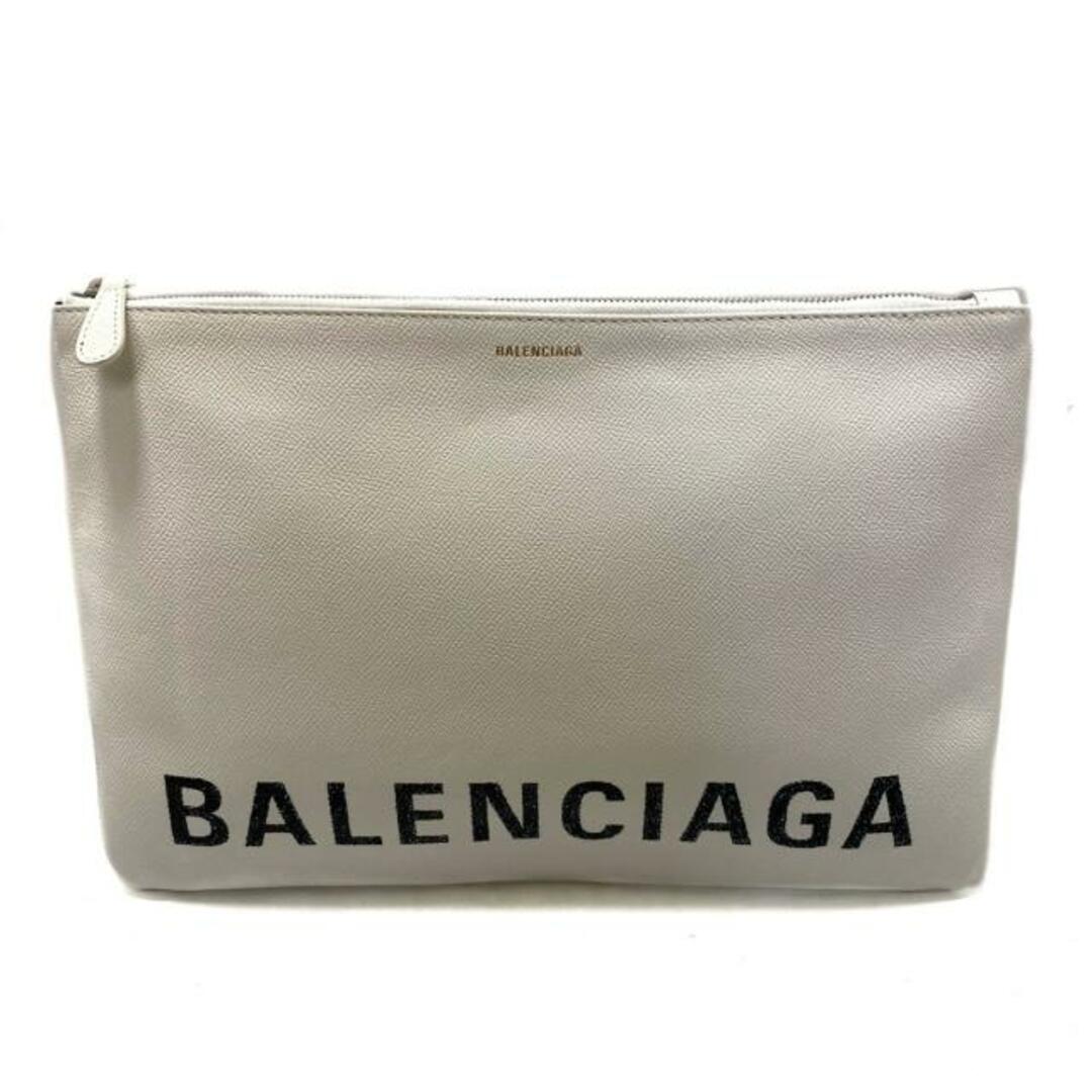 Balenciaga(バレンシアガ)のBALENCIAGA(バレンシアガ) クラッチバッグ ヴィル クラッチバッグ 529313 白×黒 レザー レディースのバッグ(クラッチバッグ)の商品写真