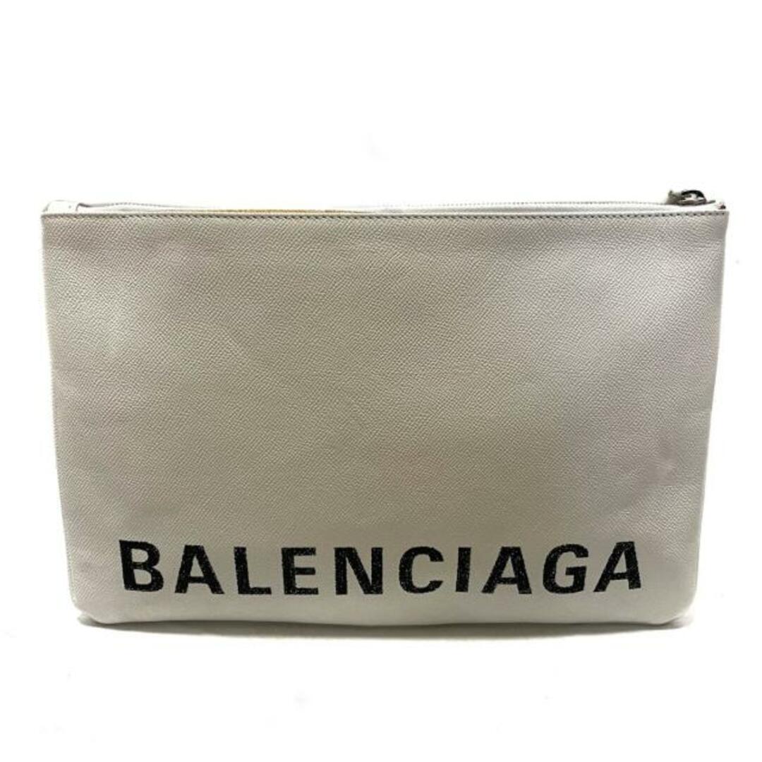 Balenciaga(バレンシアガ)のBALENCIAGA(バレンシアガ) クラッチバッグ ヴィル クラッチバッグ 529313 白×黒 レザー レディースのバッグ(クラッチバッグ)の商品写真