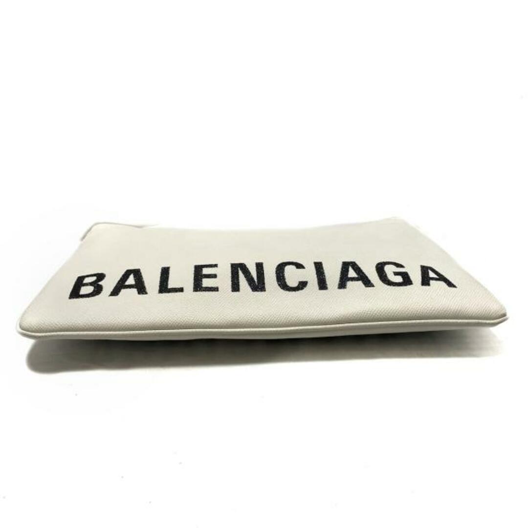 Balenciaga(バレンシアガ)のBALENCIAGA(バレンシアガ) クラッチバッグ ヴィル クラッチバッグ 529313 白×黒 レザー レディースのバッグ(クラッチバッグ)の商品写真