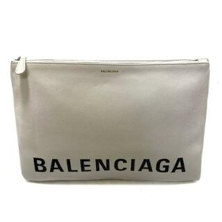 バレンシアガ(Balenciaga)のBALENCIAGA(バレンシアガ) クラッチバッグ ヴィル クラッチバッグ 529313 白×黒 レザー(クラッチバッグ)