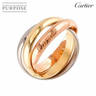 カルティエ(Cartier)のカルティエ Cartier トリニティ #51 リング MM K18 YG WG PG 3連 スリーゴールド 3カラー 750 指輪 VLP 90201053(リング(指輪))