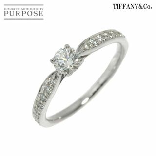 ティファニー(Tiffany & Co.)のティファニー TIFFANY&CO. ハーモニー ダイヤ 0.27ct G/VVS2/3EX 8号 リング Pt 指輪【鑑定書付き】VLP 90216288(リング(指輪))