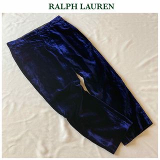 ラルフローレン(Ralph Lauren)のラルフローレン ベロア スラックス パンツ 3f パープルネイビー(カジュアルパンツ)