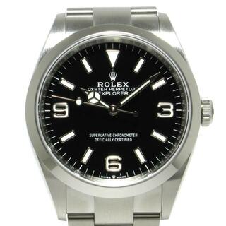 ロレックス(ROLEX)のROLEX(ロレックス) 腕時計新品同様  エクスプローラー1 124270 メンズ SS/10コマ+余り3コマ（フルコマ）/ランダムルーレット/2024.2 黒(その他)