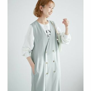 ロペピクニック(Rope' Picnic)の【サックス（48）】ジレジャンパースカート/UVカット・接触冷感・リンクコーデ(ロングワンピース/マキシワンピース)