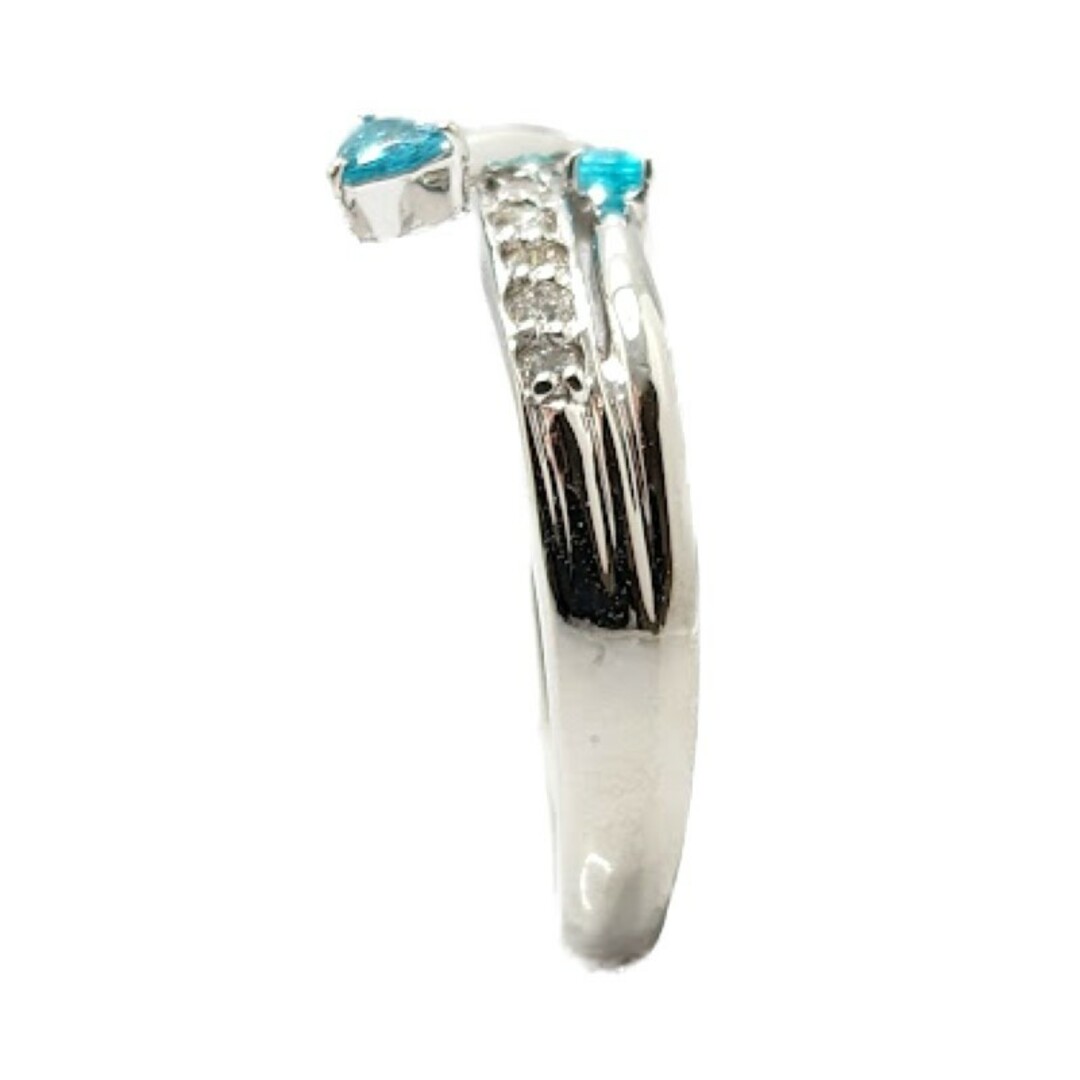 Pt900　パライバトルマリン　ダイヤモンド　リング レディースのアクセサリー(リング(指輪))の商品写真