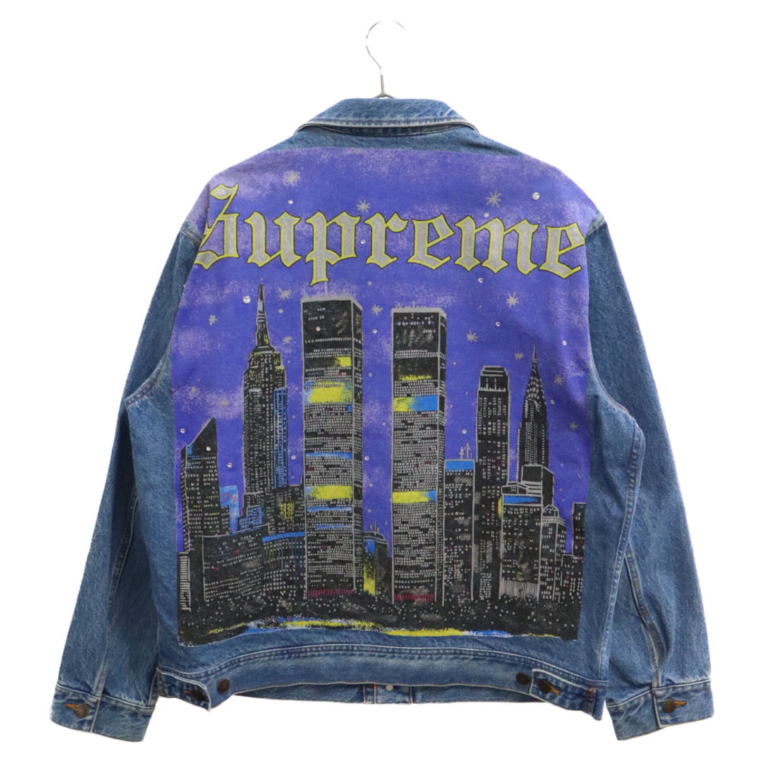 SUPREME シュプリーム 19SS New York Painted Trucker Jacket ニューヨークペインテッドトラッカージャケット デニムジャケット インディゴ