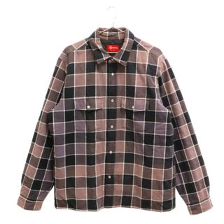 シュプリーム(Supreme)のSUPREME シュプリーム 18AW Quilted Faded Plaid Shirt キルテッドフェーデッドプレイドシャツ 長袖チェックシャツ ブラック(シャツ)