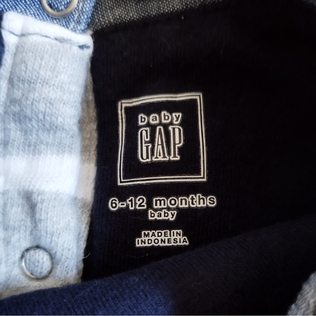 babyGAP(ベビーギャップ)のギャップ⭐70⭐ロンパース⭐カバーオール⭐長袖⭐babyGap⭐男の子⭐襟付き キッズ/ベビー/マタニティのベビー服(~85cm)(カバーオール)の商品写真