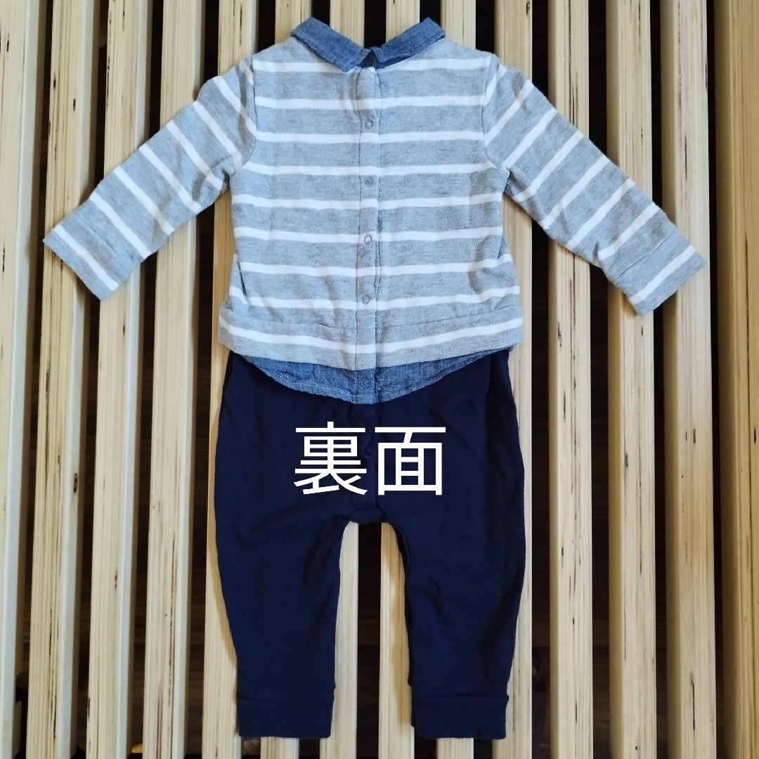 babyGAP(ベビーギャップ)のギャップ⭐70⭐ロンパース⭐カバーオール⭐長袖⭐babyGap⭐男の子⭐襟付き キッズ/ベビー/マタニティのベビー服(~85cm)(カバーオール)の商品写真