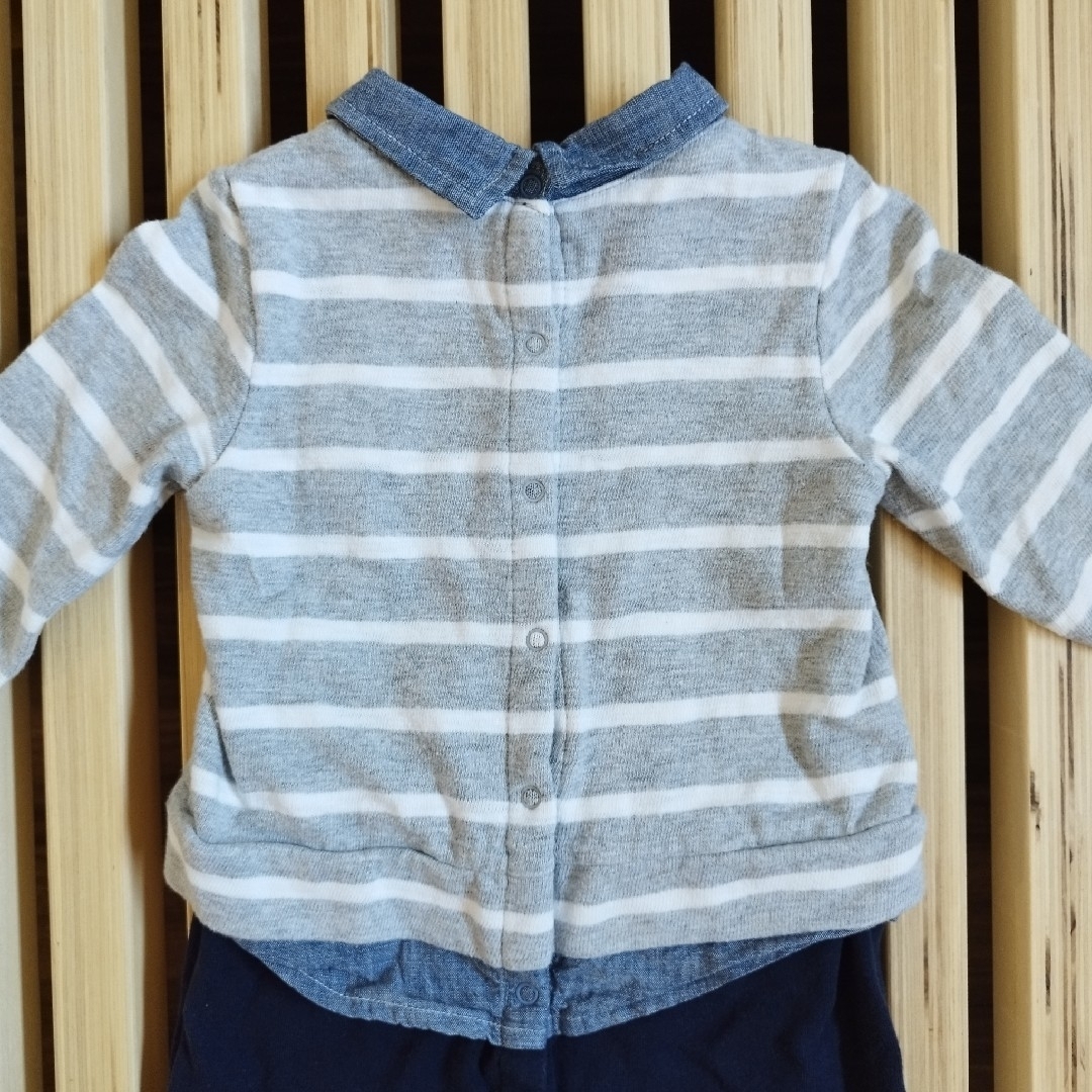 babyGAP(ベビーギャップ)のギャップ⭐70⭐ロンパース⭐カバーオール⭐長袖⭐babyGap⭐男の子⭐襟付き キッズ/ベビー/マタニティのベビー服(~85cm)(カバーオール)の商品写真