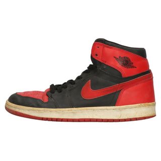 ナイキ(NIKE)のNIKE ナイキ 2001年製 AIR JORDAN 1 RETRO BLACK / VARSITY RED エアジョーダン ワン レトロ ハイカットスニーカー US9/27cm 136066-061(スニーカー)