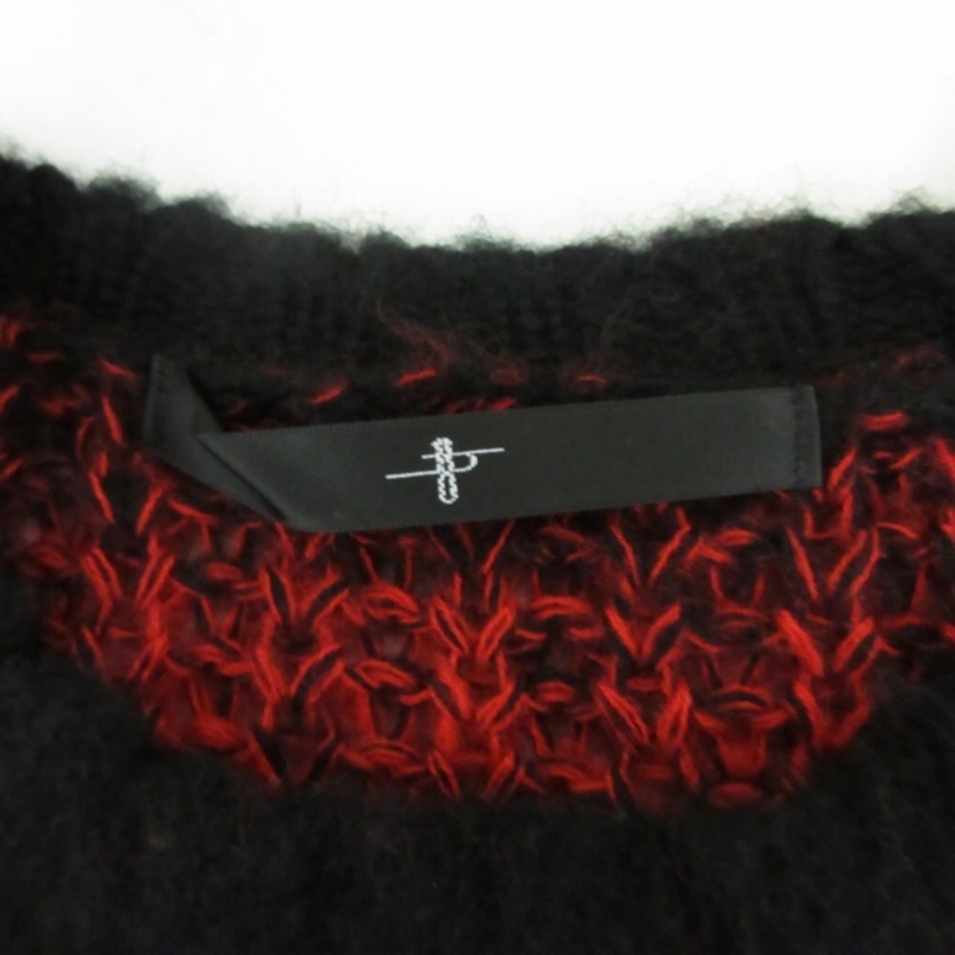 NO ID.(ノーアイディー)のノーアイディー NOID 美品 近年モデル セーター ニット F 赤×黒 メンズのトップス(ニット/セーター)の商品写真
